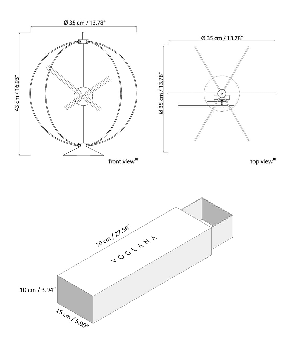 Size chart for Agusto 35